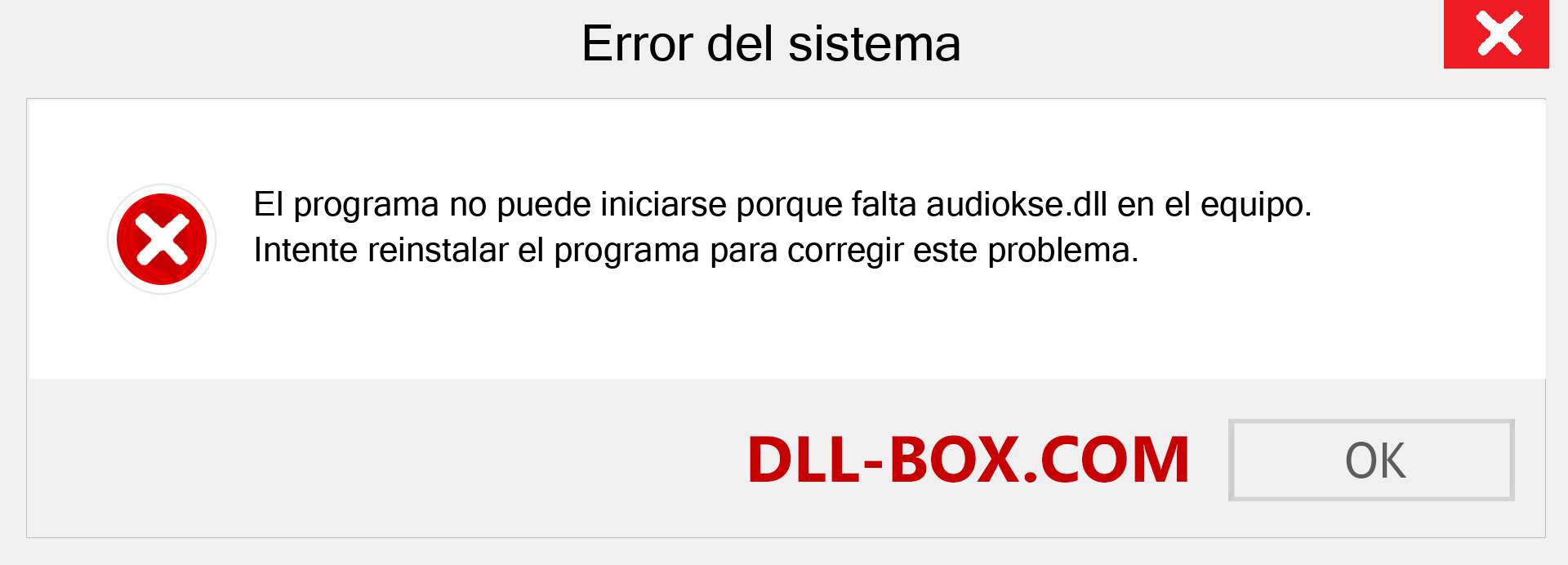 ¿Falta el archivo audiokse.dll ?. Descargar para Windows 7, 8, 10 - Corregir audiokse dll Missing Error en Windows, fotos, imágenes